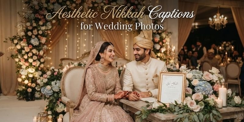 Aesthetic Nikkah Captions for Wedding Photos