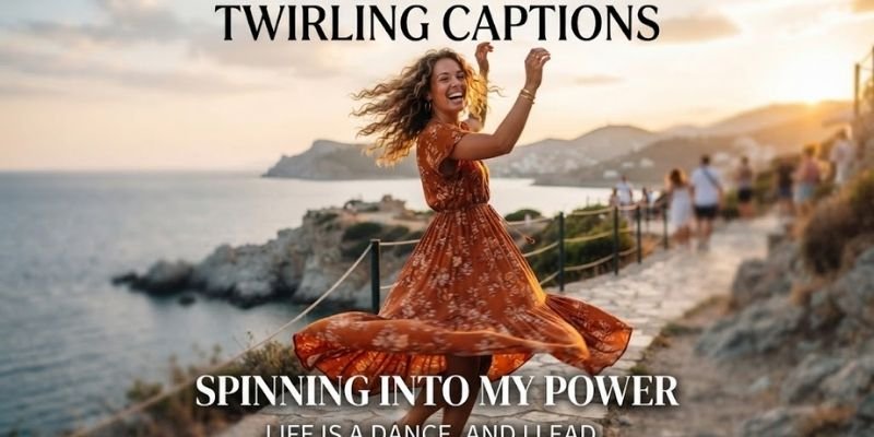 Confident and Bold Twirling Captions