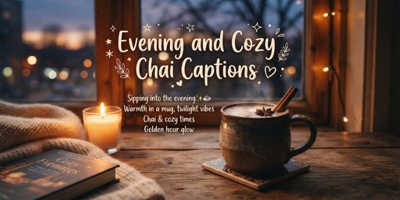Evening and Cozy Chai Captions