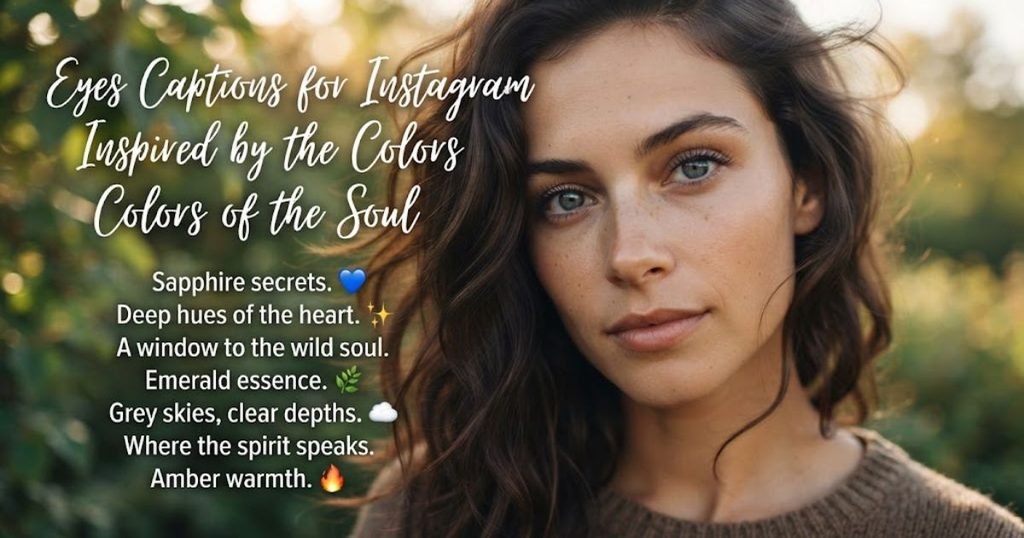Eyes Captions for Instagram Inspired by the Colors of the Soul