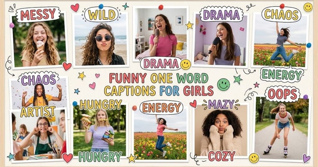 Funny One Word Captions for Girls
