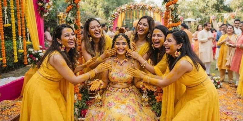 Haldi Captions for Friends & Bridesmaids