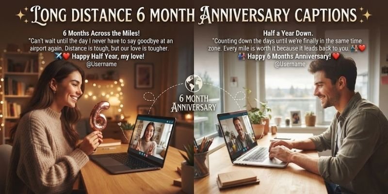 Long Distance 6 Month Anniversary Captions