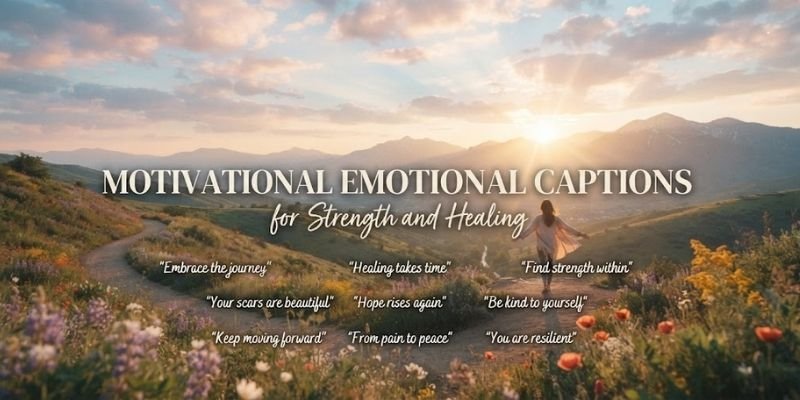 Motivational Emotional Captions for Strength and Healing