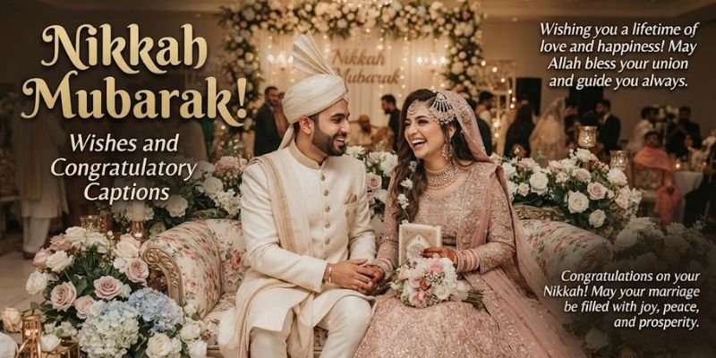 Nikkah Mubarak Wishes and Congratulatory Captions