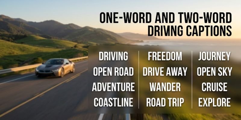 One-Word and Two-Word Driving Captions
