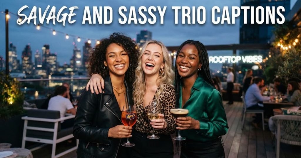 Savage and Sassy Trio Captions