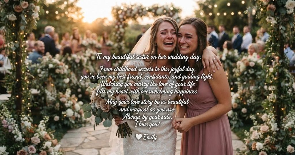Sentimental Quotes for Sister Wedding