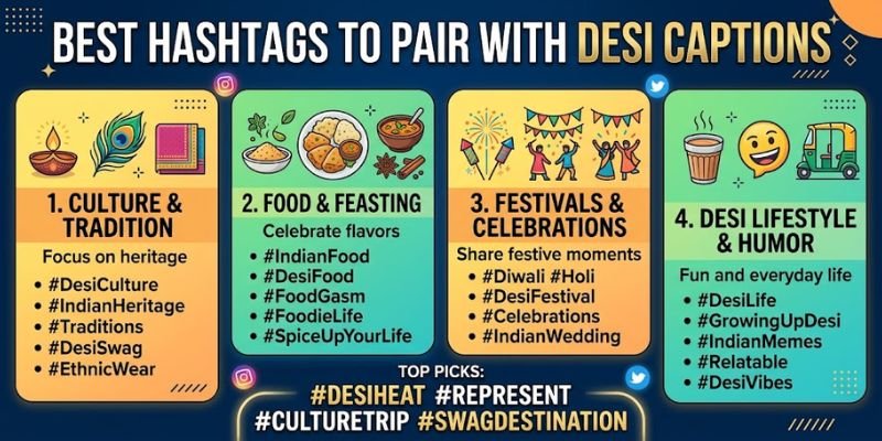 Best Hashtags to Pair With Desi Captions

