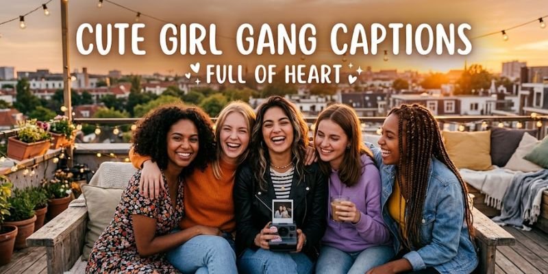 Cute Girl Gang Captions Full of Heart
